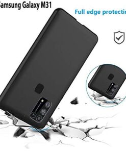 Winble Anti Slip Soft Flexible Ultra Matte Silicon Protective Back Cover Case for Samsung Galaxy M31 Prime F41 M31 Black 0 1