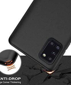 Winble Anti Slip Soft Flexible Ultra Matte Silicon Protective with Camera Protection Back Cover Case for Samsung Galaxy A31 Black 0 3