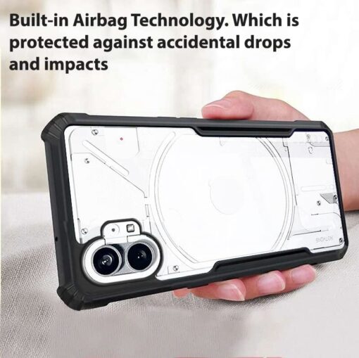 winble Back Case Cover for Nothing Phone 1 Back Cover Crystal Clear Camera Protection Airbag PC TPU Bumper Back Cover for Nothing Phone 1 - Image 6