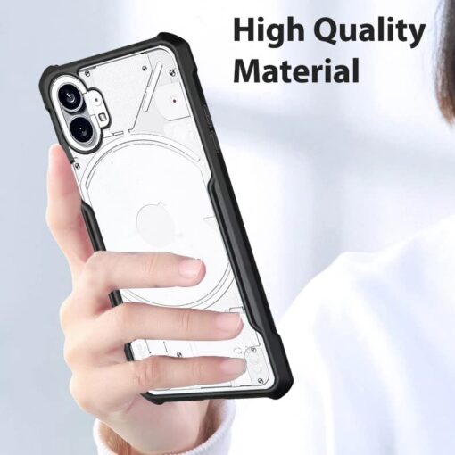 winble Back Case Cover for Nothing Phone 1 Back Cover Crystal Clear Camera Protection Airbag PC TPU Bumper Back Cover for Nothing Phone 1 - Image 7
