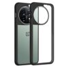 winble OnePlus 11 5G Back Cover Case Metal Camera Guard Hard Acrylic Clear Back (Black)