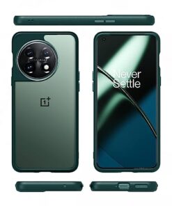 Winble Back Case Cover for OnePlus 11 5G Back Cover Metal Camera Guard Acrylic Clear Protective Back Cover for OnePlus 11 5G One Plus 11 5G Green 0 4
