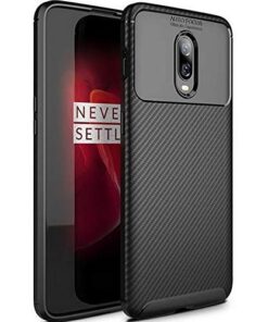 winble OnePlus 6T / OnePlus 7 Back Cover Case Carbon Fiber (Black)