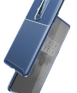 winble OnePlus 8 Pro Back Cover Case Carbon Fiber (Blue)