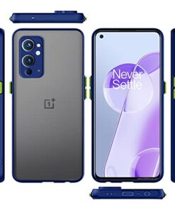 Winble Back Case Cover for OnePlus 9RT 5G Back Cover Slim Camera Protection Shockproof Anti Slip Grip PC TPU Smock Back Cover for OnePlus 9RT 5G One Plus 9RT 5G Blue 0 4