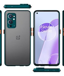 Winble Back Case Cover for OnePlus 9RT 5G Back Cover Slim Camera Protection Shockproof Anti Slip Grip PC TPU Smock Back Cover for OnePlus 9RT 5G One Plus 9RT 5G Green 0 4