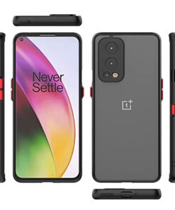 OnePlus Nord 2 5G Back Cover Case Smoke (Black) 6 Winble Back Case Cover for OnePlus Nord 2 5G Back Cover Slim Camera Protection Shockproof Anti Slip Grip PC TPU Smock Back Cover for OnePlus Nord 2 One Plus Nord 2 Black 0 1