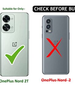 Winble Back Case Cover for OnePlus Nord 2T 5G Back Cover Metal Camera Guard Acrylic Clear Protective Back Cover for OnePlus Nord 2T 5G One Plus Nord 2T 5G Black 0 0