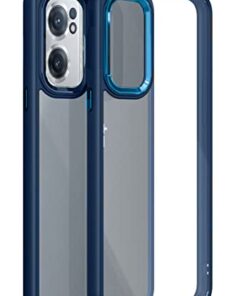 winble OnePlus Nord CE 2 5G Back Cover Case Metal Camera Guard Hard Acrylic Clear Back (Blue)