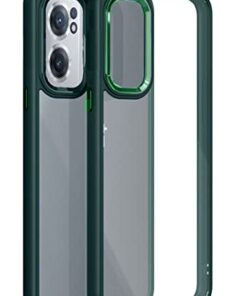 winble OnePlus Nord CE 2 5G Back Cover Case Metal Camera Guard Hard Acrylic Clear Back (Green)