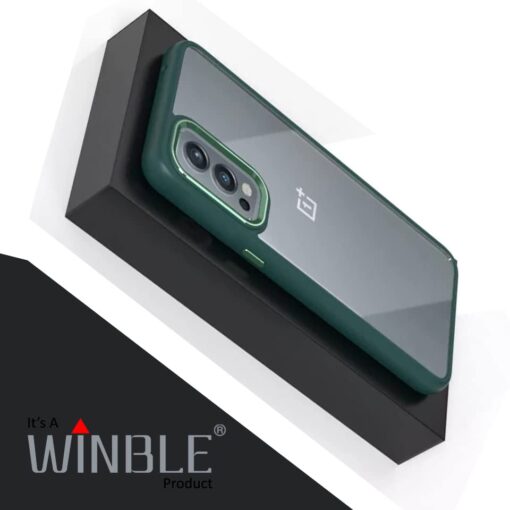 winble OnePlus Nord CE 2 5G Back Cover Case Metal Camera Guard Hard Acrylic Clear Back (Green) - Image 7