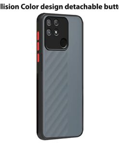 Winble Back Case Cover for Realme Narzo 50A Back Cover Slim Camera Protection Shockproof Anti Slip Grip PC TPU Smock Back Cover for Realme Narzo 50A Black 0 1