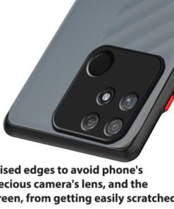 Winble Back Case Cover for Realme Narzo 50A Back Cover Slim Camera Protection Shockproof Anti Slip Grip PC TPU Smock Back Cover for Realme Narzo 50A Black 0 2