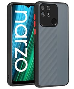 winble Realme Narzo 50A Back Cover Case Smoke (Black)
