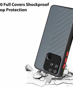 Winble Back Case Cover for Realme Narzo 50A Back Cover Slim Camera Protection Shockproof Anti Slip Grip PC TPU Smock Back Cover for Realme Narzo 50A Black 0 3