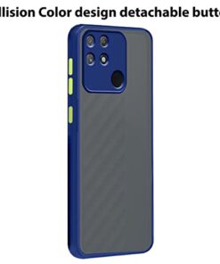 Winble Back Case Cover for Realme Narzo 50A Back Cover Slim Camera Protection Shockproof Anti Slip Grip PC TPU Smock Back Cover for Realme Narzo 50A Blue 0 0