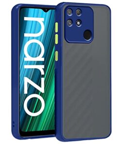 winble Realme Narzo 50A Back Cover Case Smoke (Blue)