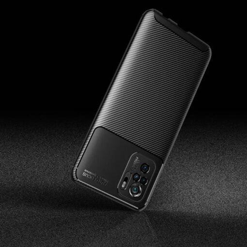 winble Redmi Note 10 / Redmi Note 11 SE / Redmi Note 10s Back Cover Case Carbon Fiber (Black) - Image 3