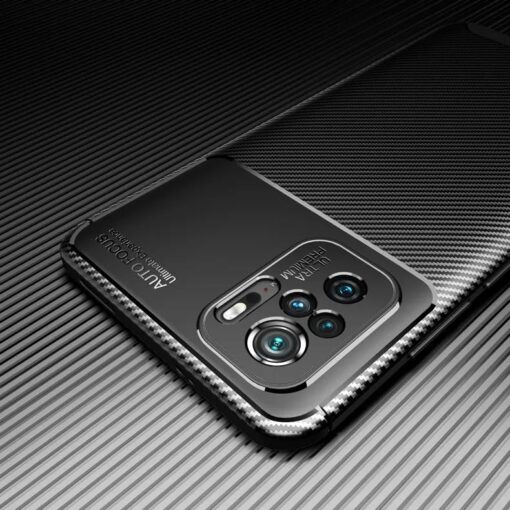winble Redmi Note 10 / Redmi Note 11 SE / Redmi Note 10s Back Cover Case Carbon Fiber (Black) - Image 4