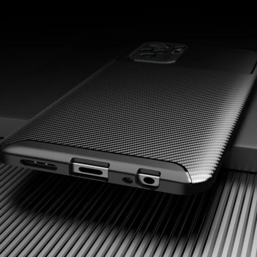 winble Redmi Note 10 / Redmi Note 11 SE / Redmi Note 10s Back Cover Case Carbon Fiber (Black) - Image 6