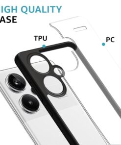 Winble Back Case Cover for Redmi Note 13 Pro Plus 5G Back Cover Camera Guard Acrylic Clear Protective Back Cover for Redmi Note 13 Pro Plus 5G 0 2