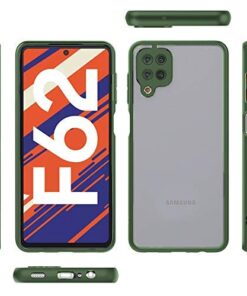 Winble Back Case Cover for Samsung Galaxy F62 Back Cover Slim Camera Protection Shockproof Anti Slip Grip PC TPU Smock Back Cover for Samsung Galaxy F62 Dark Green 0 0