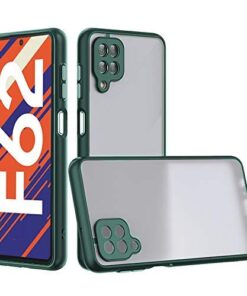 Winble Back Case Cover for Samsung Galaxy F62 Back Cover Slim Camera Protection Shockproof Anti Slip Grip PC TPU Smock Back Cover for Samsung Galaxy F62 Dark Green 0 1