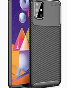 winble Samsung Galaxy M31s Back Cover Case Carbon Fiber (Black)