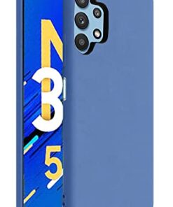 winble Samsung Galaxy M32 5G Back Cover Case Liquid Silicone (Blue)