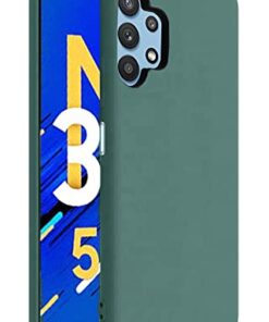 winble Samsung Galaxy M32 5G Back Cover Case Liquid Silicone (Green)