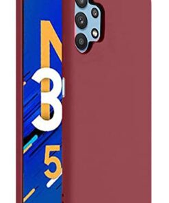winble Samsung Galaxy M32 5G Back Cover Case Liquid Silicone (Red)