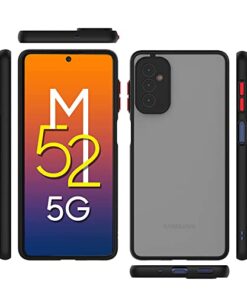 Winble Back Case Cover for Samsung Galaxy M52 5G Back Cover Slim Camera Protection Shockproof Anti Slip Grip PC TPU Smock Back Cover for Samsung Galaxy M52 5G Black 0 1