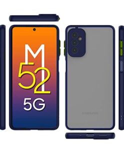 Winble Back Case Cover for Samsung Galaxy M52 5G Back Cover Slim Camera Protection Shockproof Anti Slip Grip PC TPU Smock Back Cover for Samsung Galaxy M52 5G Blue 0 1