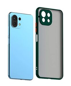 Winble Back Case Cover for Xiaomi Mi 11 Lite NE 5G Back Cover Slim Camera Protection Shockproof Anti Slip Grip PC TPU Smock Back Cover for Xiaomi Mi 11 Lite NE 5G Green 0 2