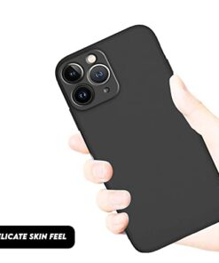 Winble Back Case Cover for iPhone 11 Pro Back Cover Case Camera Protection Soft Liquid Silicone Protective Back Cover Designed for iPhone 11 Pro Black 0 3