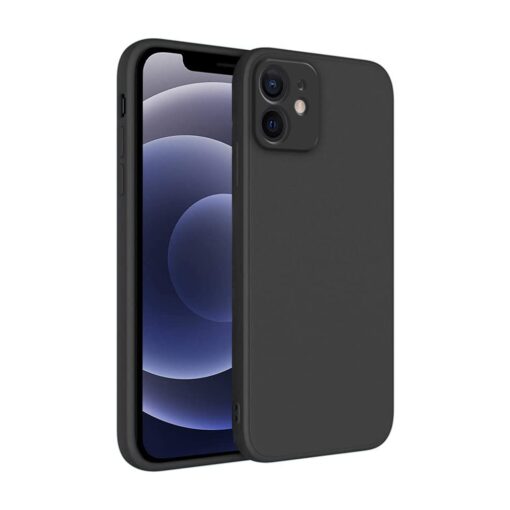 winble iPhone 12 Back Cover Case Liquid Silicone (Black)