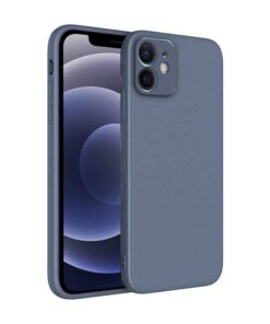 winble iPhone 12 Back Cover Case Liquid Silicone (Gray)
