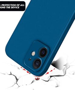 Winble Back Case Cover for iPhone 12 Mini Back Cover Case Camera Protection Soft Liquid Silicone Protective Back Cover Designed for iPhone 12 Mini Blue 0 0
