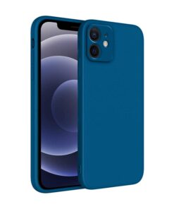 winble iPhone 12 Back Cover Case Liquid Silicone (Blue)