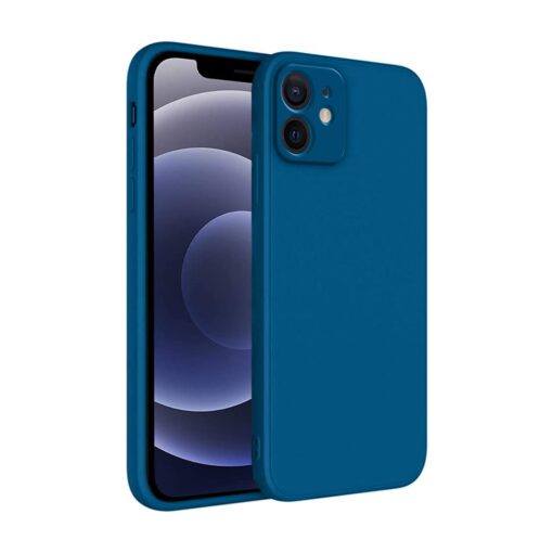winble iPhone 12 Back Cover Case Liquid Silicone (Blue)