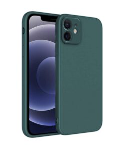 winble iPhone 12 Back Cover Case Liquid Silicone (Green)