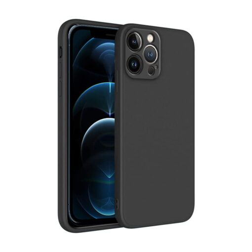 winble iPhone 12 Pro Back Cover Case Liquid Silicone (Black)