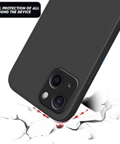 Winble Back Case Cover for iPhone 13 Back Cover Case Camera Protection Soft Liquid Silicone Protective Back Cover Designed for iPhone 13 Black 0