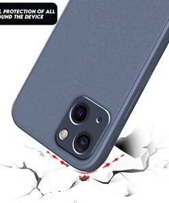 Winble Back Case Cover for iPhone 13 Mini Back Cover Case Camera Protection Soft Liquid Silicone Protective Back Cover Designed for iPhone 13 Mini Gray 0 0