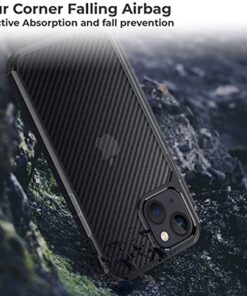 Winble Back Case Cover for iPhone 13 Mini Back Cover TPU and Poly Carbonate Airbag Shockproof Anti Slip Grip PC Bumper Back Cover for iPhone 13 Mini 0 1
