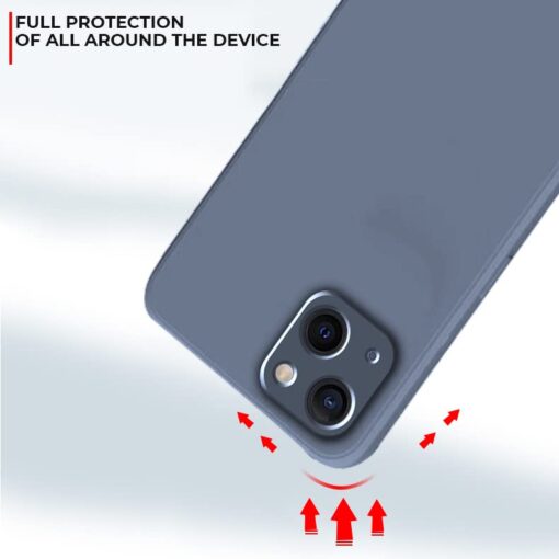 winble iPhone 14 Back Cover Case Liquid Silicone (Gray) - Image 3