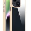Winble Back Case Cover for iPhone 14 Plus Back Cover Metal Camera Guard Acrylic Clear Protective Back Cover for iPhone 14 Plus Light Peach 0