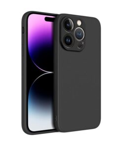 winble iPhone 14 Pro Back Cover Case Liquid Silicone (Black)