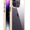 Winble Back Case Cover for iPhone 14 Pro Back Cover Metal Camera Guard Acrylic Clear Protective Back Cover for iPhone 14 Pro Light Peach 0