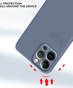 Winble Back Case Cover for iPhone 14 Pro Max Back Cover Case Camera Protection Soft Liquid Silicone Protective Back Cover Designed for iPhone 14 Pro Max Gray 0 1
